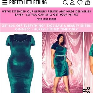 Pretty Little Thing Emerald Dress